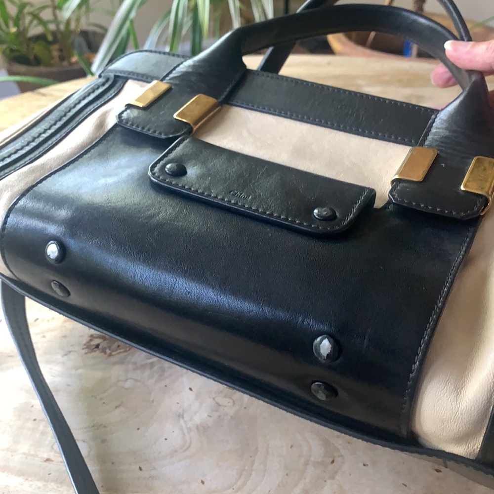 CHLOร Alice 2-Way Leather Satchel/Crossbody Bag - Picture 6 of 15